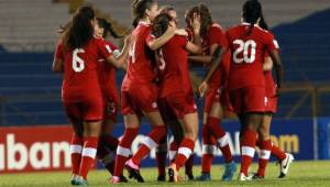 Canadá arrancó el Premundial Femenino Sub-20 con paso firme y venciendo 2-0 a Trinidad y Tobago. Fotos Melvin Cubas