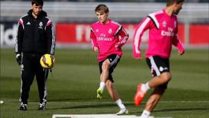 Martin Odegaard completó este jueves el primer entreno con la plantilla del primer equipo del Real Madrid. Foto @realmadrid