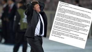 Miguel Herrera reconoce su error y tristeza por el motivo de su destitución.