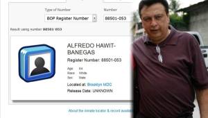 Así aparece registrado Alfredo Hawit en el Centro Metropolitano de Detención de Brooklyn.