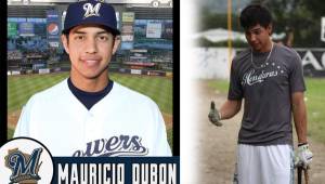 El hondureño Mauricio Dubón aparece en el roster del equipo de Milwaukee Brewers en las GRandes Ligas.