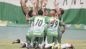 El Juticalpa FC logró un triunfo valioso frente al Honduras Progreso. Foto Juan Salgado.