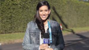 Alejandra Rueda estuvo trabajando con la televisora TC de Ecuador durante del Mundial de Brasil 2014.
