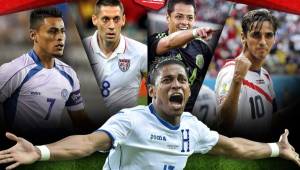 Darwin Cerén, Clint Dempsey, Javier Hernández, Bryan Ruiz y Carlo Costly.