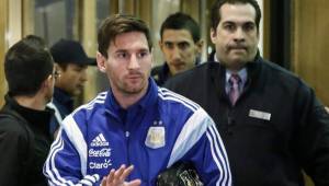 Lionel Messi el martes en el hotel de concentración de Argentina. (EFE)