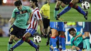 La violenta falta del checo Thomas Ujfalusi en un partido ante Atlético de Madrid en septiembre de 2010.