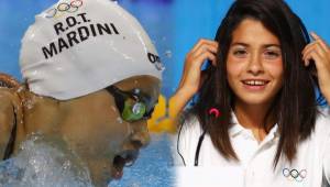 La nadadora del Equipo Olímpico de Refugiados Yusra Mardini compitió en el Estadio Olímpico Acuático de Río de Janeiro, durante las eliminatorias de la competencia de los 100 metros estilo mariposa.