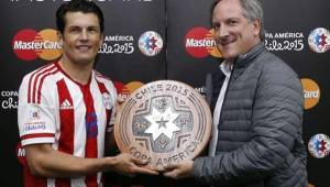 Según radio chilena, Messi había sido elegido Jugador Más Valioso del juego Argentina-Paraguay, pero el gaucho rechazó el galardón y se lo entregaron a Valdez. Foto @CA2015