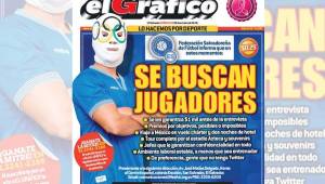 La portada del diario El Gráfico: 'Se buscan jugadores'.