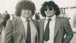 Jorge Cysterszpiller y Diego Maradona, cuando el primero era representante del segundo.