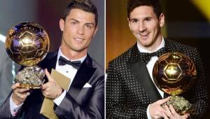 Cristiano Ronaldo (2) y Messi (3) son los últimos ganadores del Balón de Oro desde el 2010.