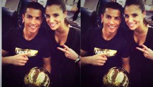 Lucía Villalón estuvo como periodista cubriendo la gala del Balón de Oro y se fotografió junto a Cristiano Ronaldo. Foto Twitter