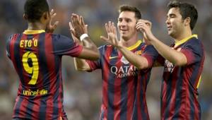 Eto'o, Messi y Deco volvieron a formar un tridente en el campo que los llevó a ganar juntos una Champions.