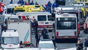 Los atentados se dieron en el corazon de la capital belga. Foto AFP.