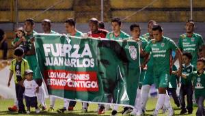 Este fue el mensaje que los jugadores verdolagas le dedicaron a Juan Carlos García.