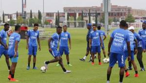 El entrenamiento de Honduras en la mañana de este viernes en Dallas. Foto Juan Salgado, enviado especial DIEZ.