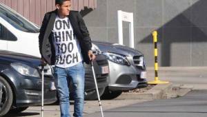 Andy Najar al momento de salir de las instalaciones del Anderlecht. FOTO: LaLibre.be