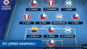 El once ideal de la Copa América 2015 que se jugó en Chile.