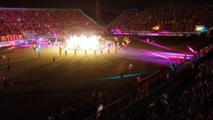 Real España se lució con la despedida organizada para Carlos Pavón. El estadio Morazán se llenó completamente. FOTO Neptalí Romero