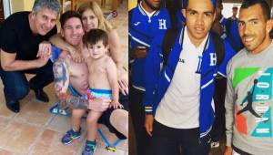 Messi comparte con su familia y Tévez se encontró con la Sub-20 de Honduras en Chile.
