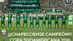 La CONMEBOL otorga el título de Campeón de la Sudamericana 2016 al Chapecoense de Brasil.