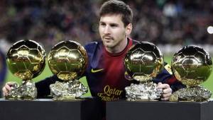 Messi es el único jugador, hasta el momento, en haber ganado cuatro balones de Oro.