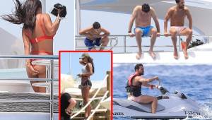La mediática pareja española se encuentra en la paradisiaca isla aprovechando las vacaciones del verano.