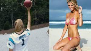 Brooklyn Decker, esposa del extenista Andy Roddick y famosa actriz estadounidense, ha dejado claro en redes sociales que es fiel seguidora de los Panthers de Carolina.