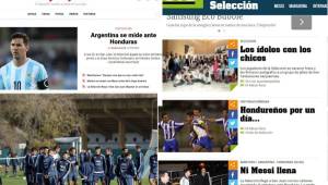 La prensa de Argentina no le da mucha importancia al duelo ante Honduras.