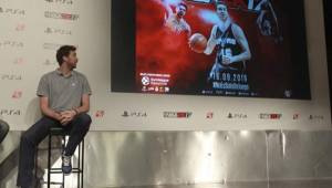 Pau Gasol en la presentación del NBA2K17 en Madrid.
