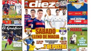 Los diarios deportivos más influyentes alrededor del mundo han hecho enfoque en sus portadas a 'El Clásico' Barcelona - Real Madrid.