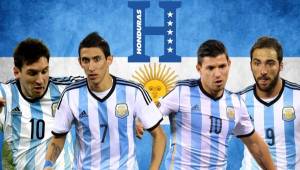Messi, Sergio el 'Kun' Agüero, Ángel di María y 'Pipita' Higuaín forman un poderoso ataque para Argentina que contará con sus estrellas ante Honduras.