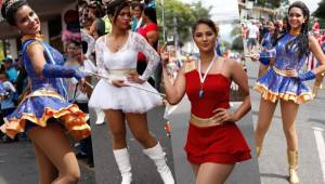 Con mucho colorido y fervor se festeja a lo largo y ancho del país el 195 aniversario de independencia de Honduras. En San Pedro Sula ellas se robaron las miradas. Fotos Neptalí Romero