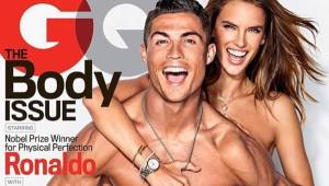 El futbolista portugués comparte la portada con la modelo de Victoria's Secret Alessandra Ambrosio.