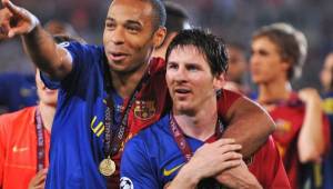 Henry y Messi cuando fueron campeones en el 2009.