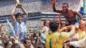 Tanto Maradona y Pelé, disfrutaron levantar la Copa del Mundo.