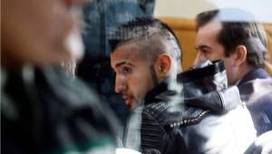 Arturo Vidal durante la audiencia ante el juez.