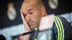 Zidane durante la conferencia de prensa de este viernes, previo al choque contra el Rayo. Foto EFE.