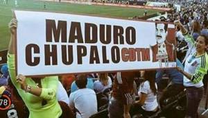 Una de las pancartas que más se destacó contra Nicolás Maduro