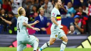 Eden Hazard anotó el tercer gol de los belgas con un golazo en una gran jugada individual.