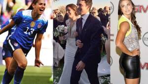 La bella Alex Morgan no ha cambiado en nada tras su boda. Sigue bella.