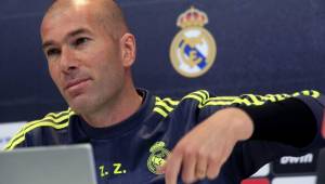 Zidane durante la conferencia de prensa de este viernes. Foto EFE