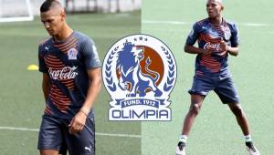 Los colombianos, Guillero Sierra que es zaguero central y Jhon Henry Sánchez que es volante, se incorporaron este día a los entrenos de Olimpia. Foto Juan Salgado