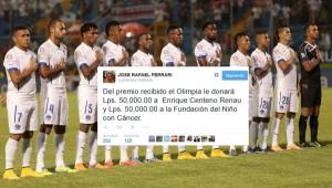 Rafael Ferrari anunció en su cuenta de Twitter la donación a Reneua y los niños con cáncer.