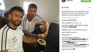 El mensaje que publicó Lionel Messi esta tarde mientras esperan dentro de un avión. Foto Instagram