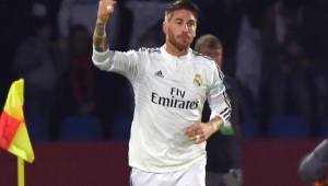 Real Madrid's Spanish defender Sergio Ramos reacts after conceding a second goal during the UEFA Champions League second leg semi-final football match between Chelsea and Real Madrid at Stamford Bridge in London on May 5, 2021. - Chelsea won the match 2-0. (Photo by Glyn KIRK / AFP)