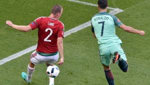 Cristiano Ronaldo anotó de taquito un golazo frente a Hungría.