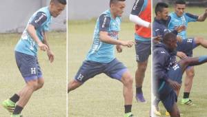 Andy Najar completó con total normalidad la sesión de entrenamiento matutina de Honduras en el estadio Morazán.