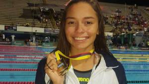 Angie Vilorio fue la sirena más destacada por Honduras con su medalla de oro. Fotos cortesía Comite Olimpico Hondureño.