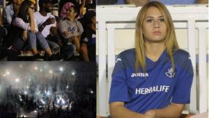 La presencia de Johnny Palacios en el estadio, la belleza de las chicas y la barra del Motagua, se robaron el protagonismo.